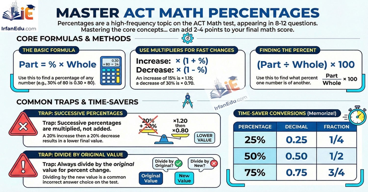 Mastering Percentages: ACT Math Pre-Algebra Guide