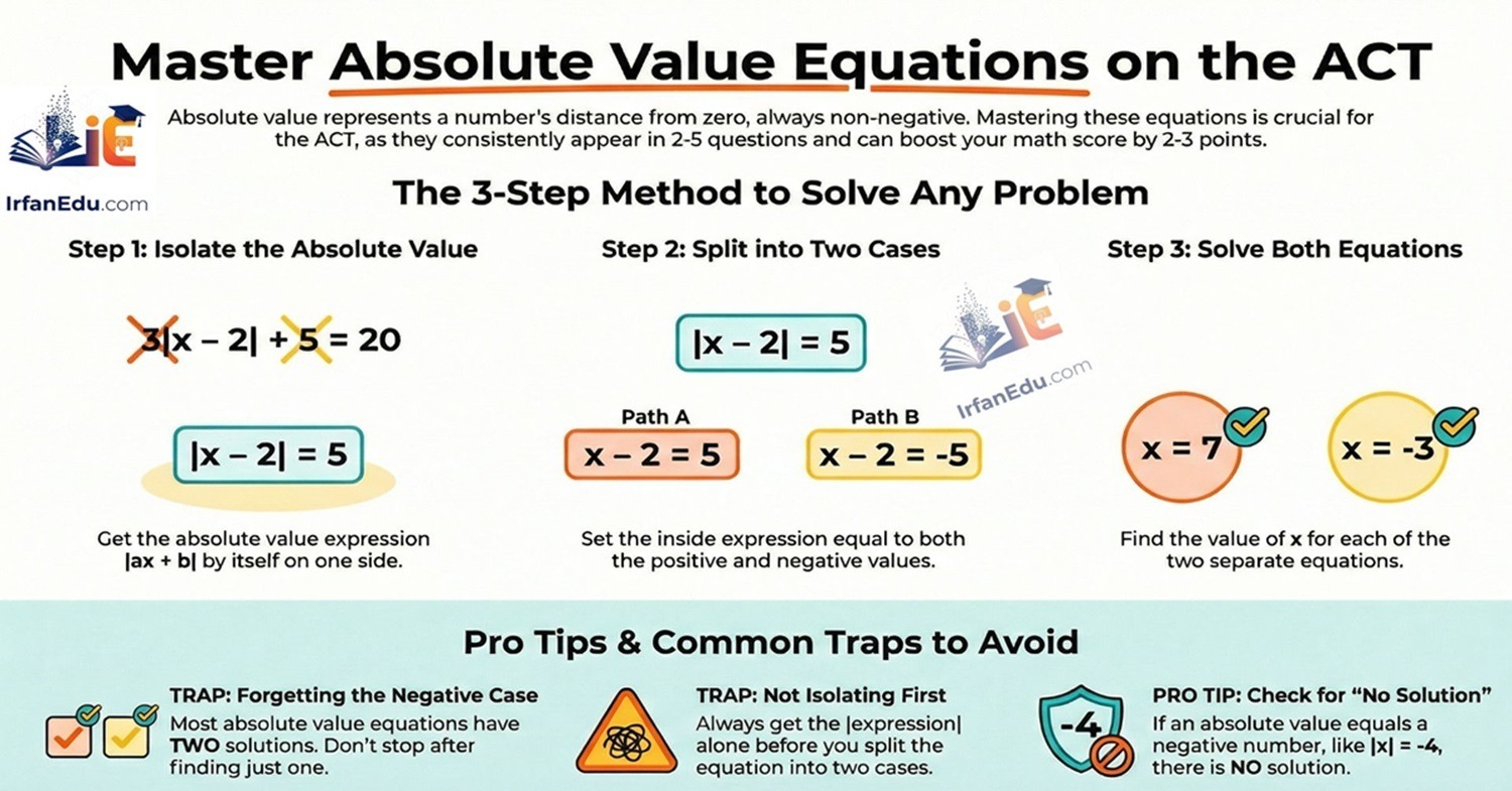 Understanding and Solving Absolute Value Equations | ACT Math Guide