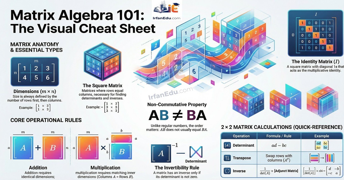 Matrices: Master Basic Operations, Determinants & Systems of Equations