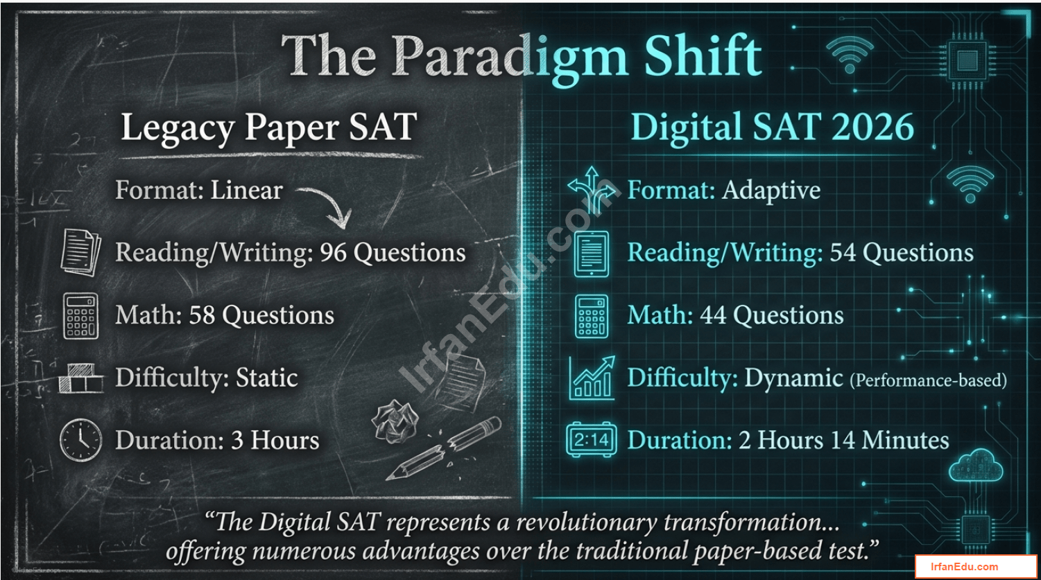 SAT Test Calculator 2026 - Digital SAT Paper SAT comparison