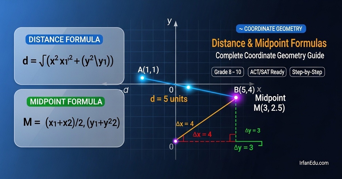 Distance & Midpoint Formulas: Math Guide